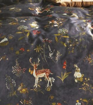 Hirsch Bettwäsche Bed Art S von fleuresse - nachtschwarz