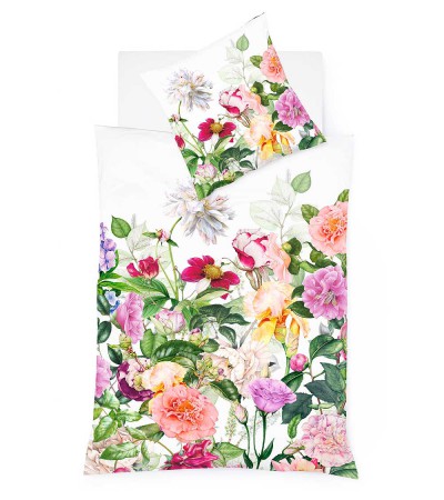 Blumen Bettwäsche Bed Art S von fleuresse - multicolor, bunt, mit Rosen und Hortensien