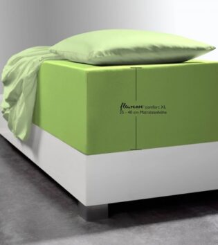 Hochwertige Spannbettlaken Comfort XL von fleuresse - grün