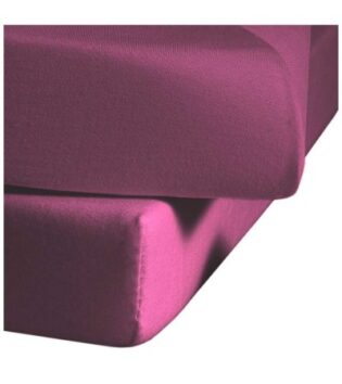 fleuresse Colours Spannbettlaken Satin - himbeere Größe | 160x260 offenes Bettlaken