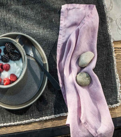 Pichler Tischsets Suna gefranst, einfarbig, vorgewaschene Baumwolle