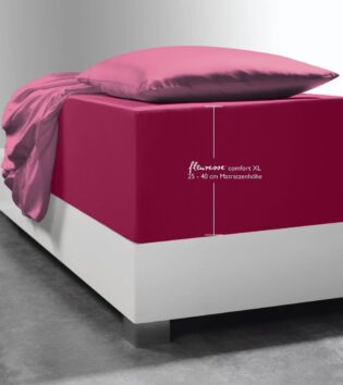 Comfort XL: Spannbettlaken extra hoch - himbeere