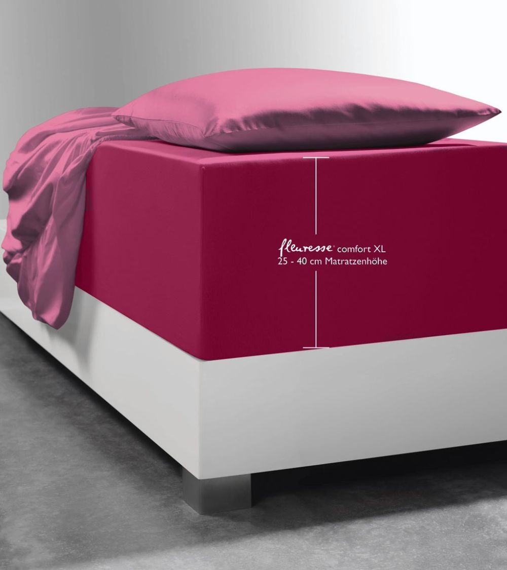 Comfort XL: Spannbettlaken extra hoch - himbeere