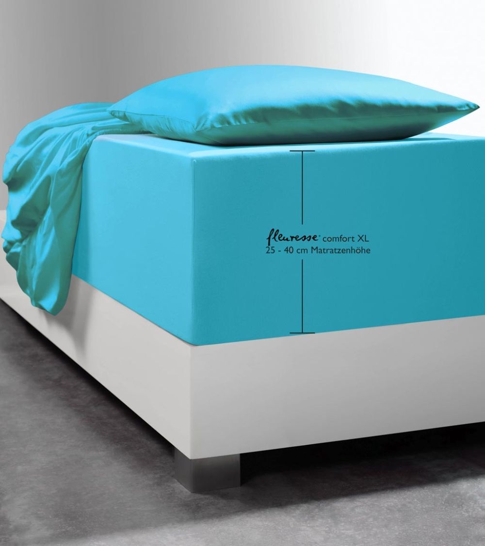 Boxspring Jersey spannbettlaken Comfort petrol von fleuresse
