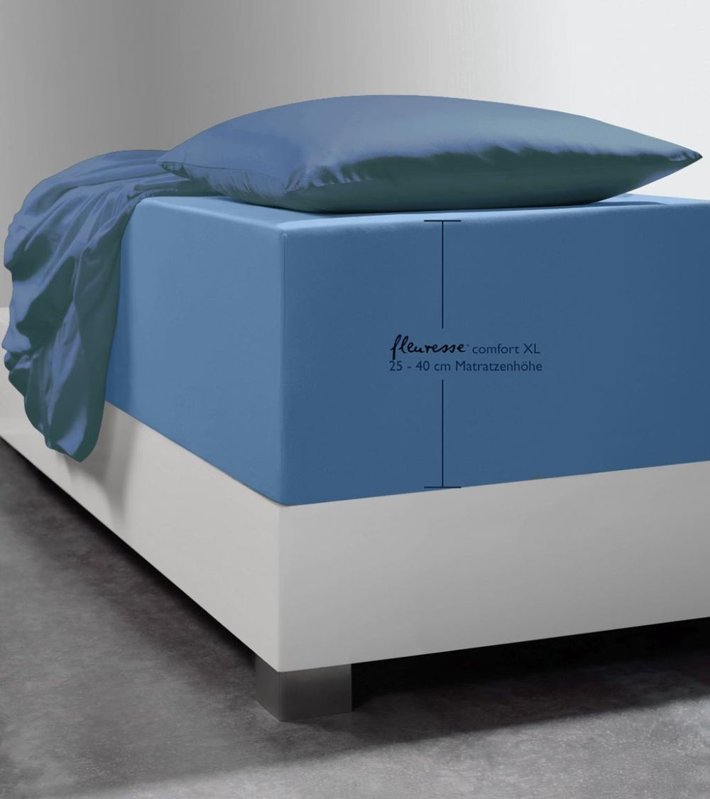 Boxspring Jersey spannbettlaken Comfort denim von fleuresse