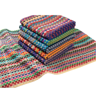 Buntes Frottier Grubentuch 45x90cm