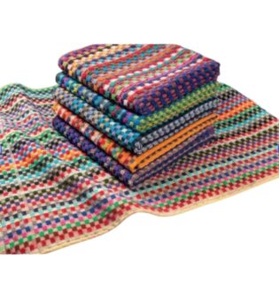 Buntes Frottier Grubentuch 45x90cm