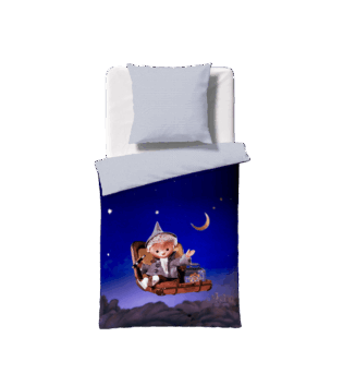 fleuresse Kinder Bettwäsche Sandmännchen - Mond