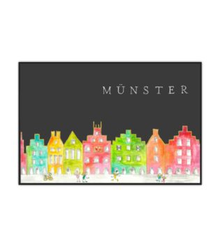 Wohnmatte von N&K Bielefelder Wäsche: Städtemotiv "Münster - Prinzipalmarkt"