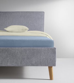 Spannbettlaken fleuresse jersey comfort eisblau
